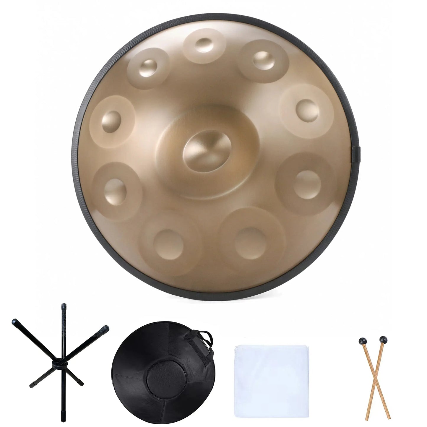 Handpan 22 pouces – 10 notes D mineur (440 Hz)