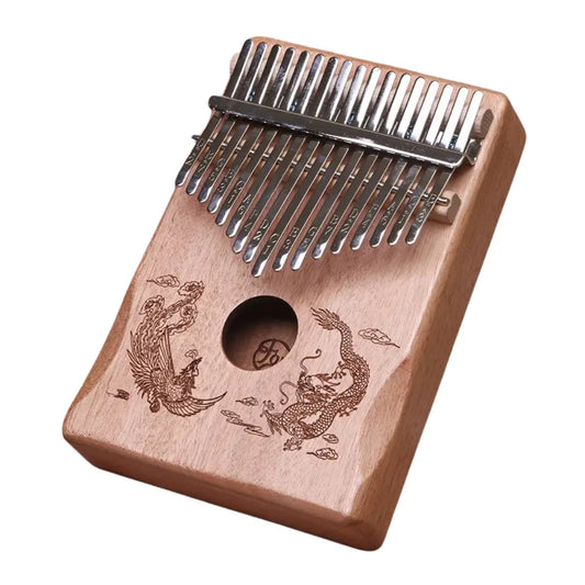 Kalimba 17 lames gravée en bois