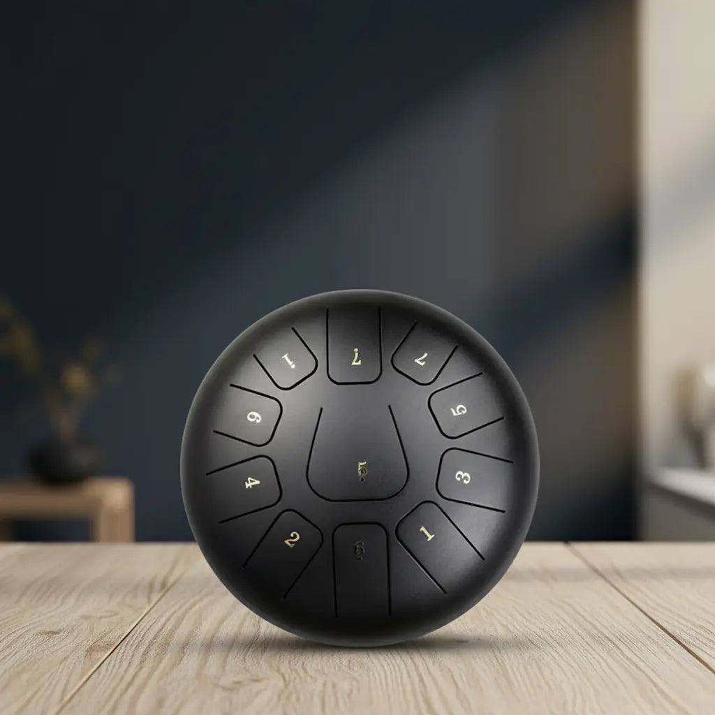 Tongue Drum 11 notes – 10 pouces acier noir